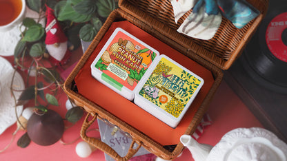 Petite Twin Set: Tangerine Peanut Kuih Kapit + Osmanthus Dong Ding Oolong