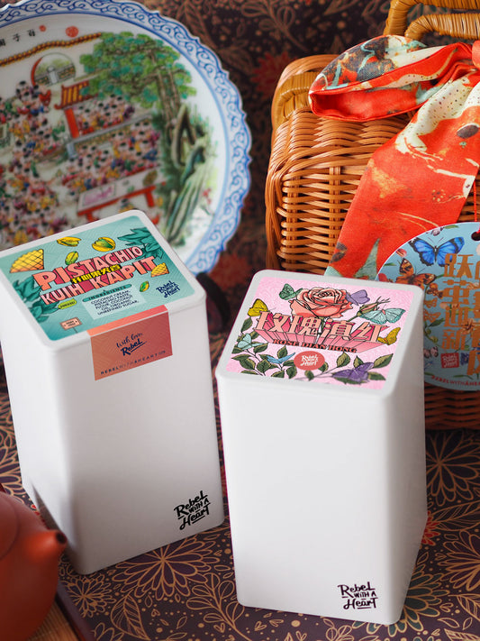 Standard Twin Set: Pistachio Kuih Kapit + Rose Dian Hong