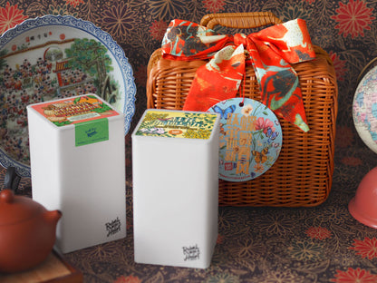 Standard Twin Set: Tangerine Peanut Kuih Kapit + Osmanthus Dong Ding Oolong